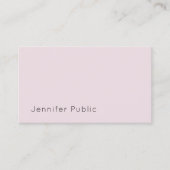 Elegant modern, eenvoudig Paars-roze laagje Visitekaartje (Voorkant)