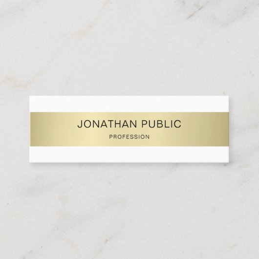 Elegant modern, eenvoudig papier, luxe Professiona Mini Visitekaartje (Voorkant)