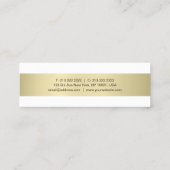 Elegant modern, eenvoudig papier, luxe Professiona Mini Visitekaartje (Achterkant)