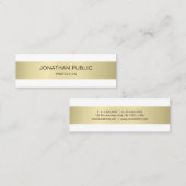 Elegant modern, eenvoudig papier, luxe Professiona Mini Visitekaartje (Voorkant / Achterkant)