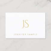 Elegant Modern Eenvoudig Professioneel Goud Monogr Visitekaartje (Voorkant)