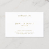 Elegant Modern Eenvoudig Professioneel Goud Monogr Visitekaartje (Achterkant)