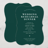 ELEGANT modern eenvoudig repetitie diner donkergro Kaart (Voorkant / Achterkant)