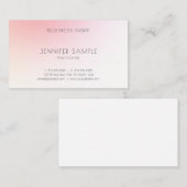 Elegant modern Eenvoudig Roze Abstracte Plain Luxu Visitekaartje (Voorkant / Achterkant)