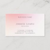 Elegant modern Eenvoudig Roze Abstracte Plain Luxu Visitekaartje (Voorkant)