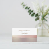 Elegant Modern Eenvoudig Roze Strepen Visitekaartje (Staand voorkant)