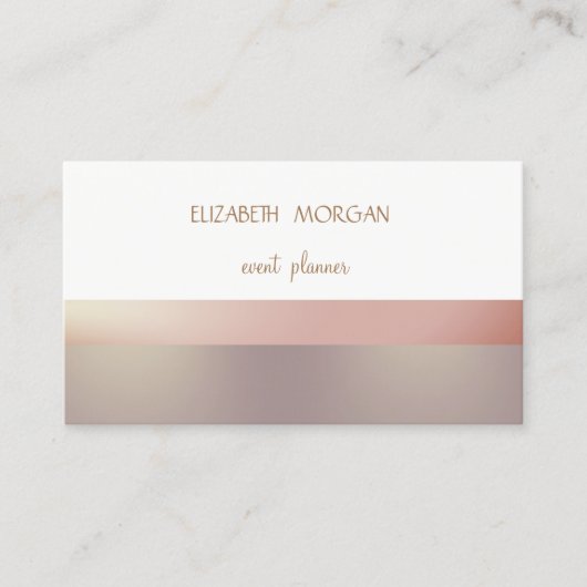 Elegant Modern Eenvoudig Roze Strepen Visitekaartje (Voorkant)