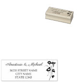 Elegant modern eenvoudig script botanische bruilof rubberstempel (Gestempeld)