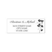 Elegant modern eenvoudig script botanische bruilof rubberstempel (Afrduk)