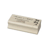 Elegant modern eenvoudig script botanische bruilof rubberstempel (Stempel)