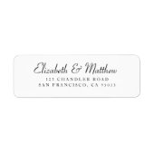 Elegant Modern Eenvoudig Script Retouradres Etiket (Voorkant)