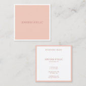 Elegant modern eenvoudig Sjabloon minimalistisch o Vierkante Visitekaartje (Voorkant / Achterkant)