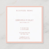 Elegant modern eenvoudig Sjabloon minimalistisch o Vierkante Visitekaartje (Achterkant)