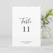Elegant Modern Eenvoudig Trouwtafel Nummer (Staand voorkant)