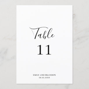 Elegant Modern Eenvoudig Trouwtafel Nummer