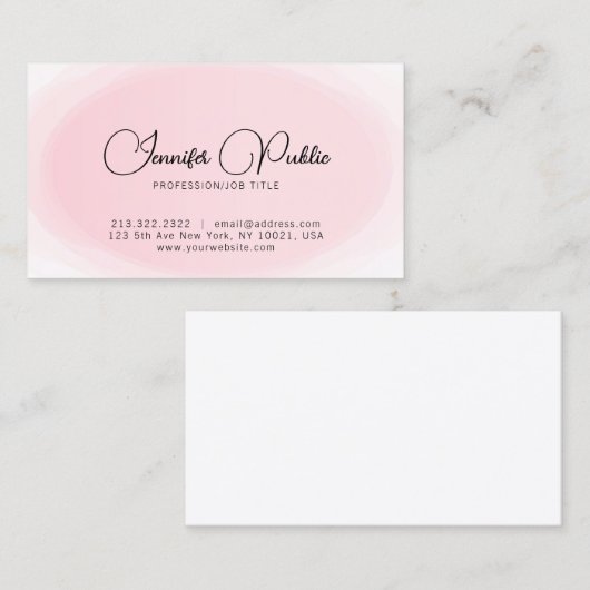 Elegant Modern Eenvoudig Typografie Script Sjabloo Visitekaartje (Voorkant / Achterkant)