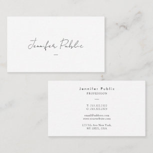 Elegant Modern Eenvoudige Sjabloon Typografie Scri Visitekaartje