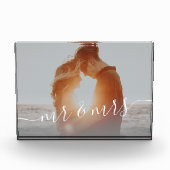 Elegant modern Eerste Kerstmis als Mr. & Mrs Foto (Voorkant)