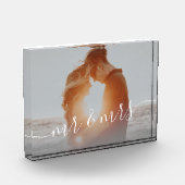 Elegant modern Eerste Kerstmis als Mr. & Mrs Foto (Links)