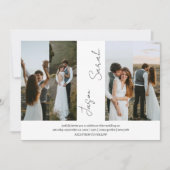 Elegant Modern Elegant 4 foto's bruiloft Kaart (Voorkant)