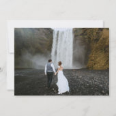 Elegant Modern Elegant 5 foto's bruiloft Kaart (Achterkant)