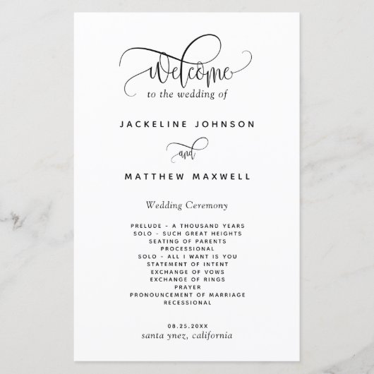 Elegant Modern en Eenvoudig, het Programma van de  (Voorkant)