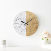 Elegant modern en minimaal goud en witte grijze ma grote klok (Huis)