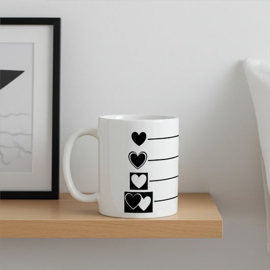 Elegant, modern en Schattige hart Koffiemok