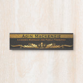 Elegant Modern Erkend Therapeut LMFT Kantoor Sign Deurbordje (Voorkant)