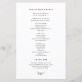 elegant modern Eucalyptus greenery bruiloft-progra (Achterkant)