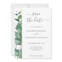 Elegant modern eucalyptus greenery simpele bruilof