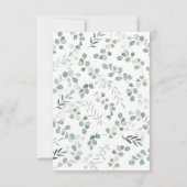 Elegant Modern Eucalyptus Greenery Wedding Kaart (Achterkant)