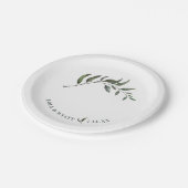 Elegant Modern Eucalyptus Greenery Wedding Papieren Bordje (Gekanteld)