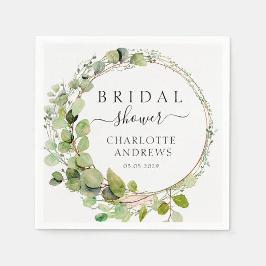 Elegant, modern, eucalyptus servet (Voorkant)