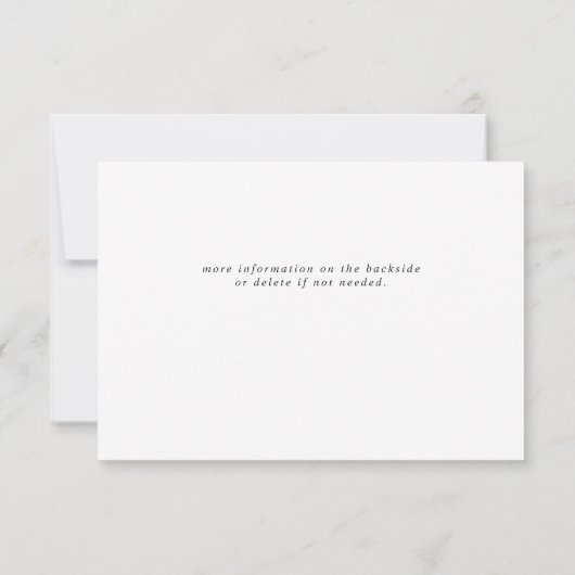 Elegant Modern Eucalyptus Trouwdetails Kaart (Achterkant)