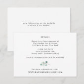 Elegant Modern Eucalyptus Trouwdetails Kaart (Voorkant / Achterkant)