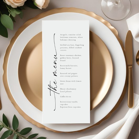Elegant Modern Evenement of Huwelijksreceptie Menu