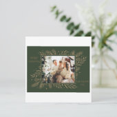 Elegant Modern Fa La La Foto Evergreen Kerstmis Feestdagenkaart (Staand voorkant)