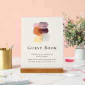 Elegant Modern Fall Leaves bruiloft gastenboek Acryl Bord (Huwelijk)