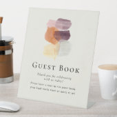 Elegant Modern Fall Leaves bruiloft gastenboek Reclamebord Met Voetstuk (Insitu)