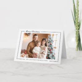 Elegant modern familie kerst Wenskaart Kaart