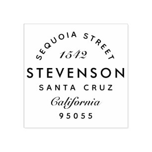 Elegant modern familienaam Return-adres Rubberstempel