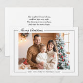 Elegant Modern Family Flat Christmas Greeting Card Bedankkaart (Voorkant / Achterkant)
