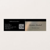 Elegant Modern Faux Brushed Metal QR Code Custom Visitekaartje (Buitenkant ongevouwen)