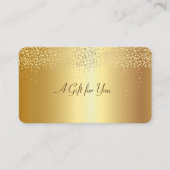 Elegant Modern Faux Gold Confetti Kortingskaartje (Voorkant)