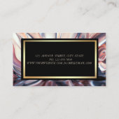Elegant modern Faux Gold Dress Abstract Visitekaartje (Achterkant)
