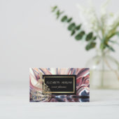 Elegant modern Faux Gold Dress Abstract Visitekaartje (Staand voorkant)