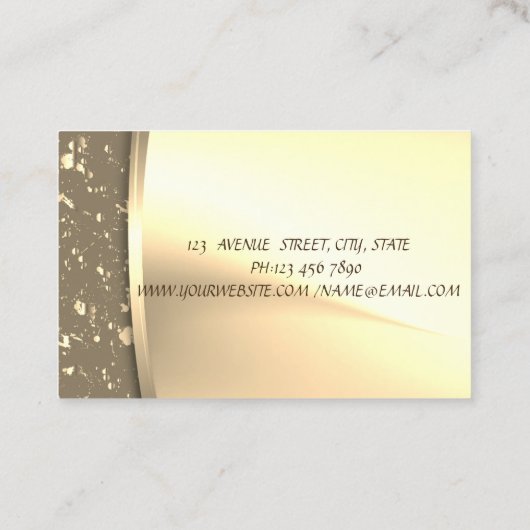 Elegant modern Faux Gold, lipstick Visitekaartje (Achterkant)