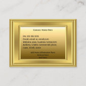 Elegant modern Faux Gold Metal Minimalist Visitekaartje (Achterkant)
