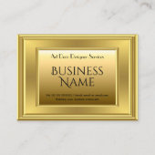 Elegant modern Faux Gold Metal Minimalist Visitekaartje (Voorkant)